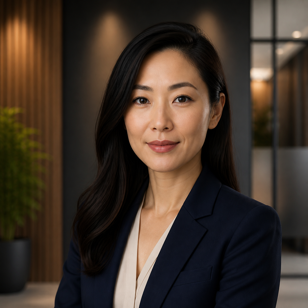 AI-generated illustrative portrait of Grace Lin