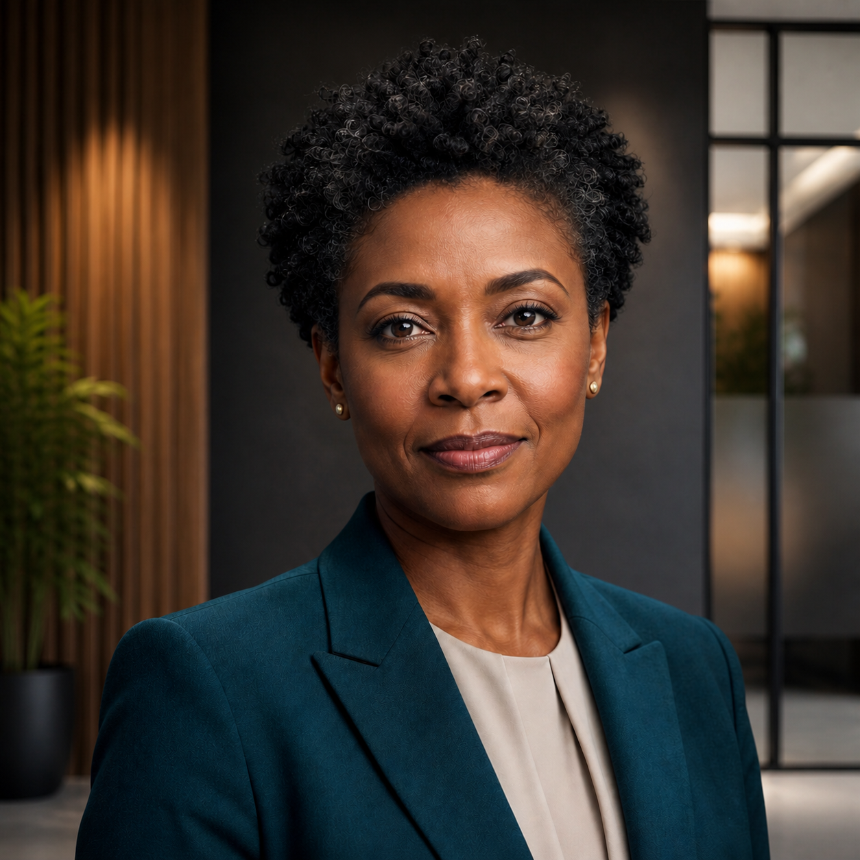 AI-generated illustrative portrait of Dr. Naomi Adeyemi