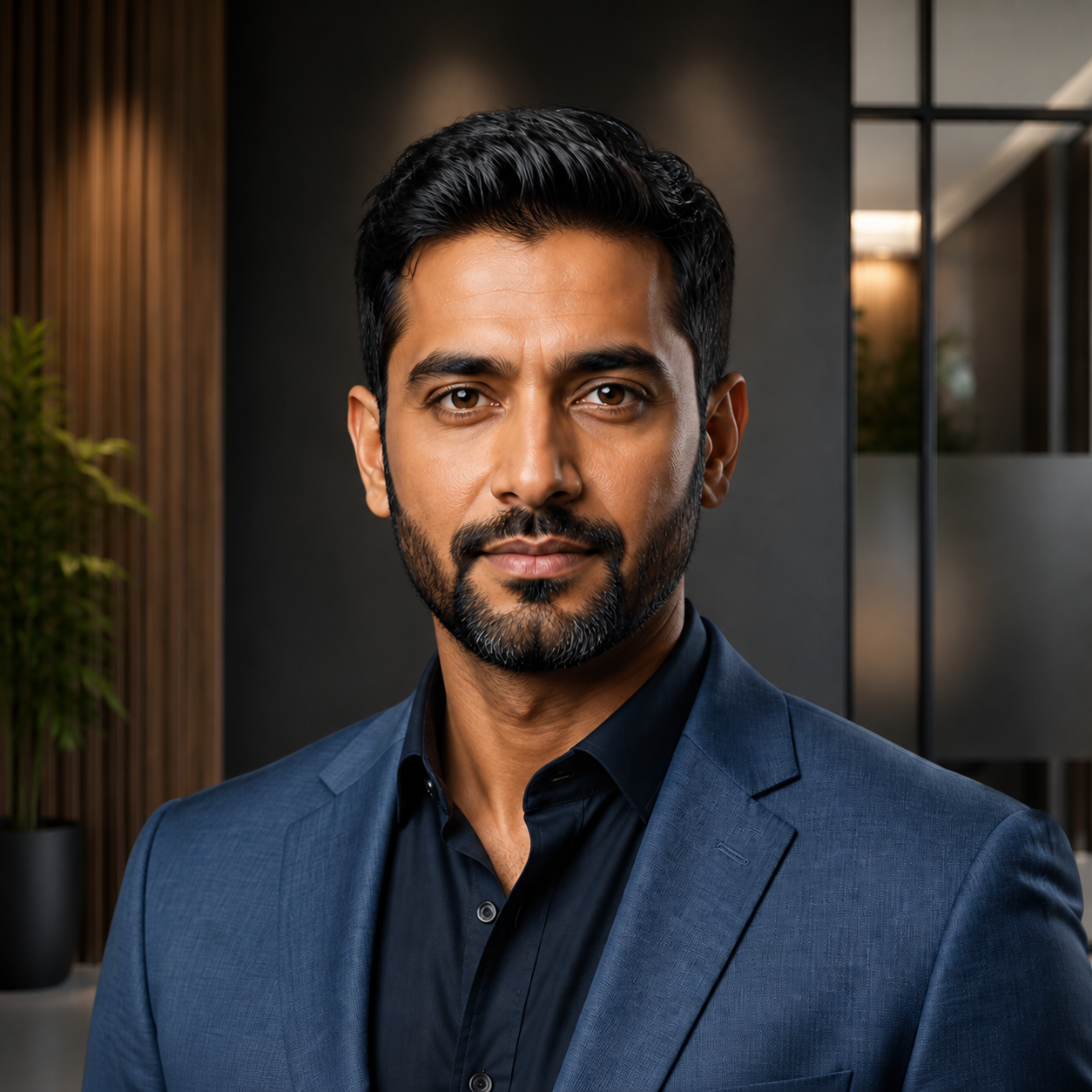 AI-generated illustrative portrait of Ravi Menon